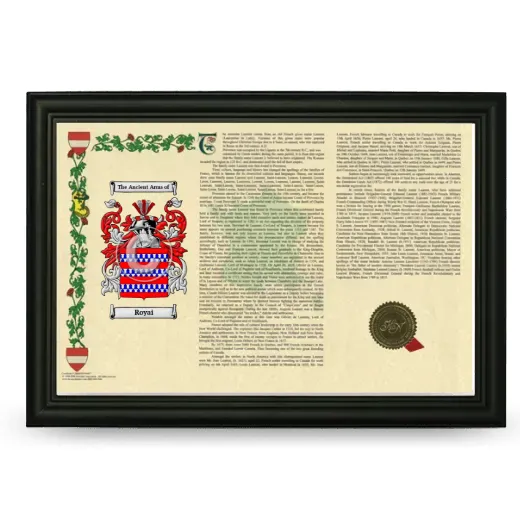 Royai Armorial Landscape Framed - Black