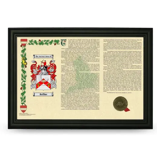 Ruffine Armorial Landscape Framed - Black