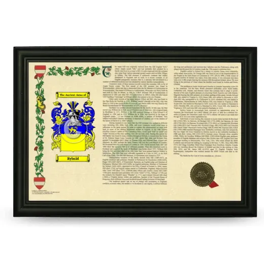 Rybald Armorial Landscape Framed - Black