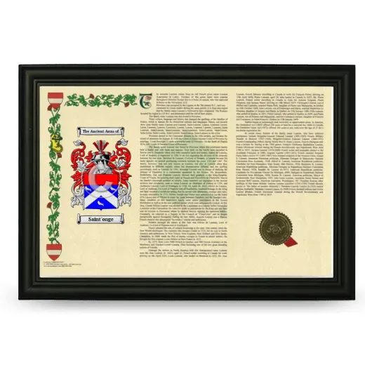 Saint'onge Armorial Landscape Framed - Black