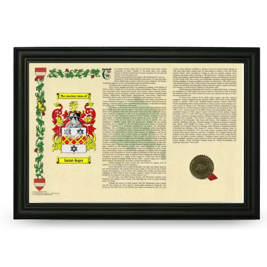 Saint-leger Armorial Landscape Framed - Black