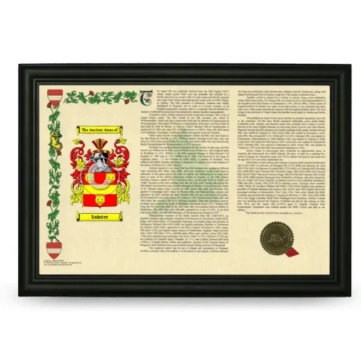 Sainter Armorial Landscape Framed - Black