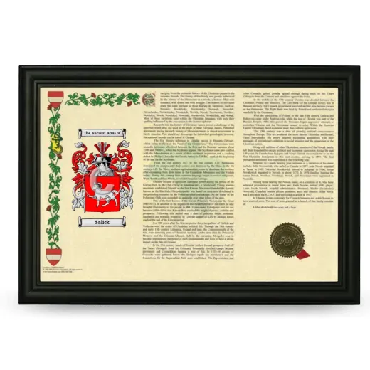 Salick Armorial Landscape Framed - Black