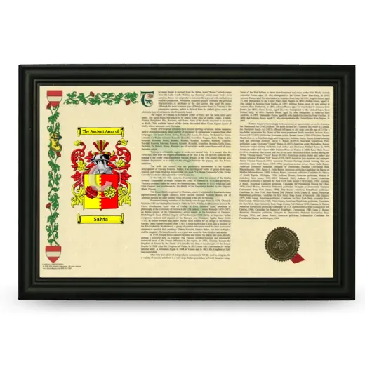 Salvia Armorial Landscape Framed - Black