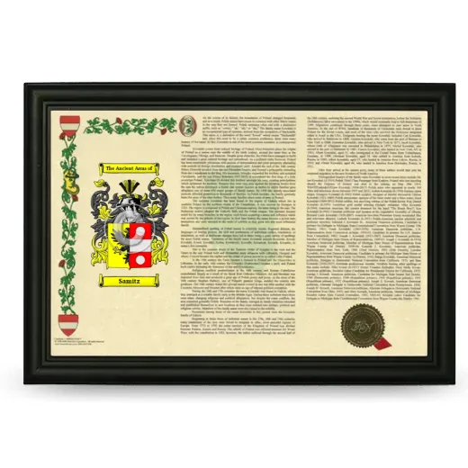 Samitz Armorial Landscape Framed - Black