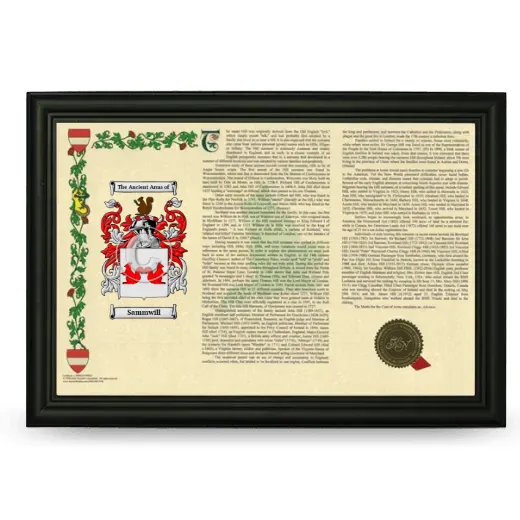 Sammwill Armorial Landscape Framed - Black