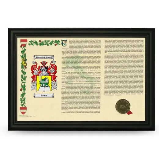Saura Armorial Landscape Framed - Black