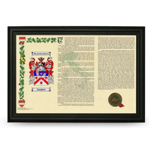 Scarpato Armorial Landscape Framed - Black