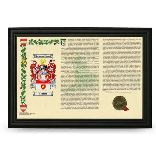 Scherer Armorial Landscape Framed - Black