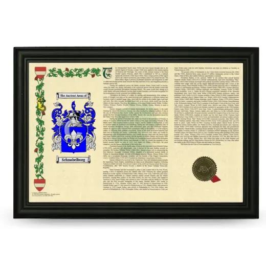 Schnabelburg Armorial Landscape Framed - Black