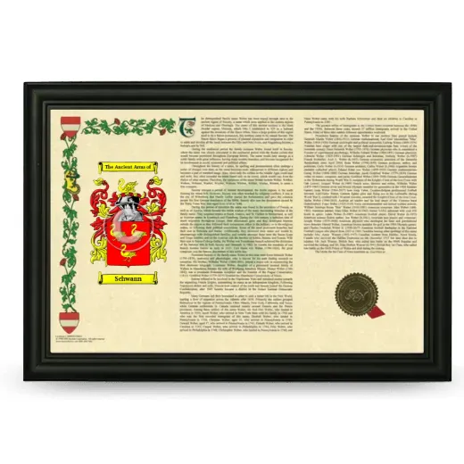 Schwann Armorial Landscape Framed - Black