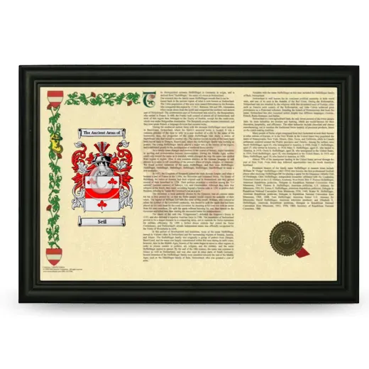 Seil Armorial Landscape Framed - Black