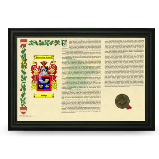 Selaya Armorial Landscape Framed - Black