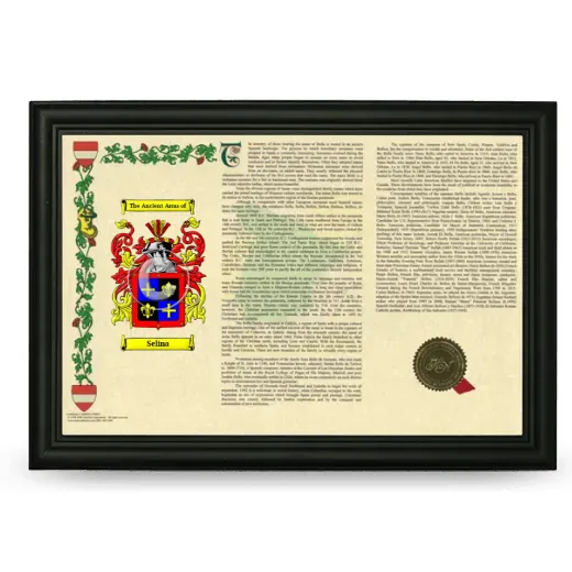 Selina Armorial Landscape Framed - Black