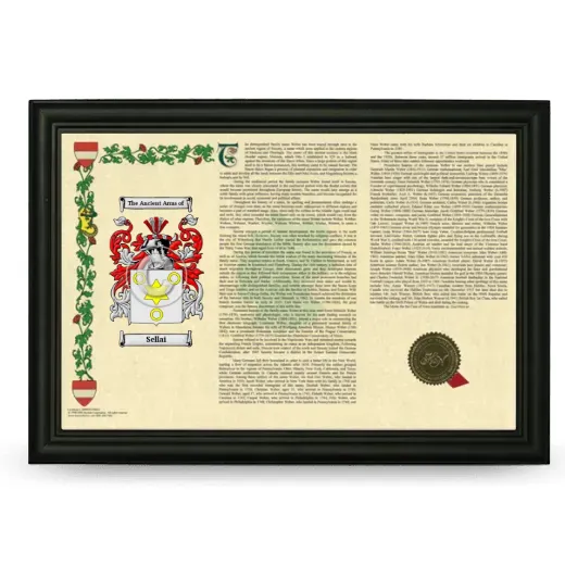 Sellai Armorial Landscape Framed - Black