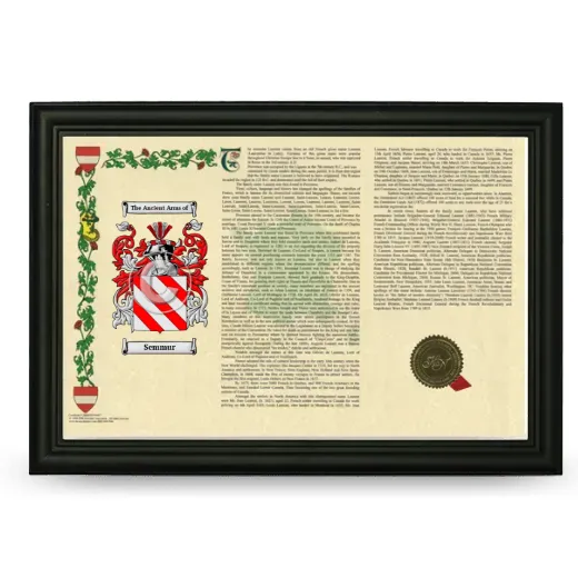 Semmur Armorial Landscape Framed - Black