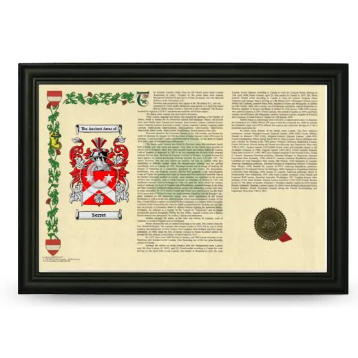 Serret Armorial Landscape Framed - Black