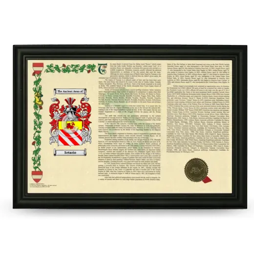 Setario Armorial Landscape Framed - Black