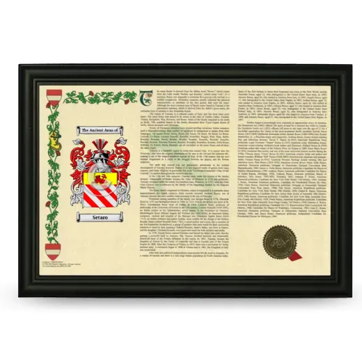 Setaro Armorial Landscape Framed - Black