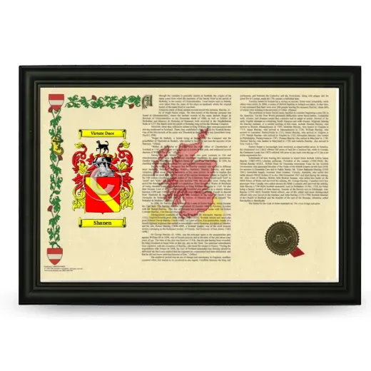 Shanen Armorial Landscape Framed - Black