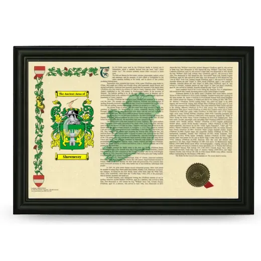 Shawnessy Armorial Landscape Framed - Black
