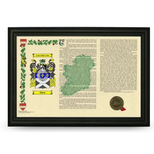 Shera Armorial Landscape Framed - Black