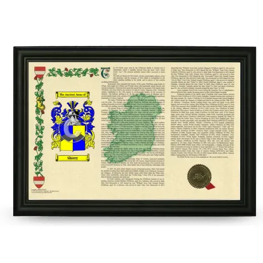 Shiery Armorial Landscape Framed - Black