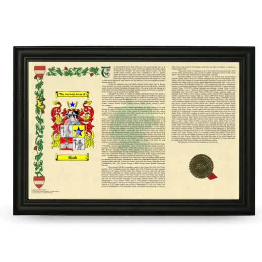 Shuh Armorial Landscape Framed - Black
