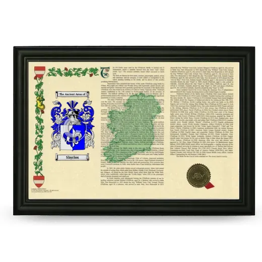 Shyrlox Armorial Landscape Framed - Black