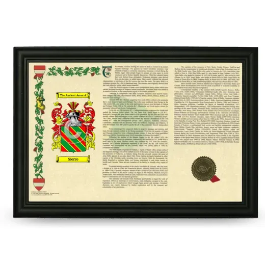 Sierro Armorial Landscape Framed - Black