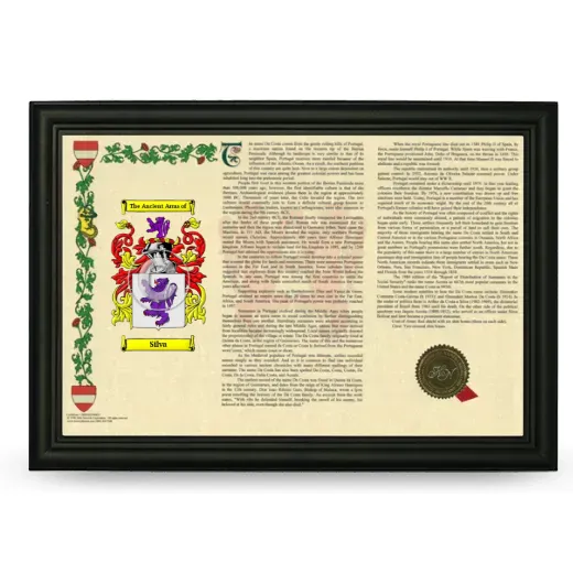 Silva Armorial Landscape Framed - Black