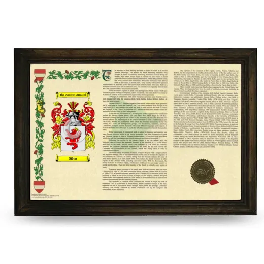 Silva Armorial Landscape Framed - Brown