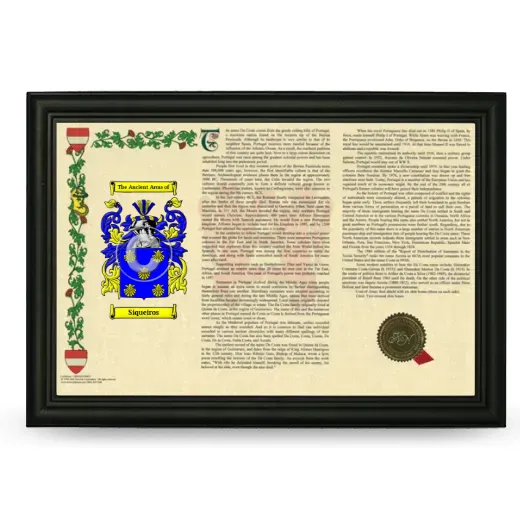 Siqueiros Armorial Landscape Framed - Black