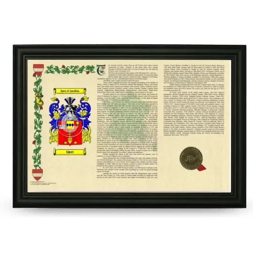 Siret Armorial Landscape Framed - Black
