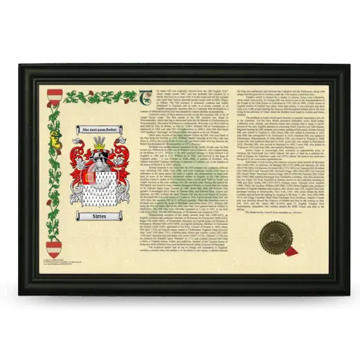 Sirtes Armorial Landscape Framed - Black