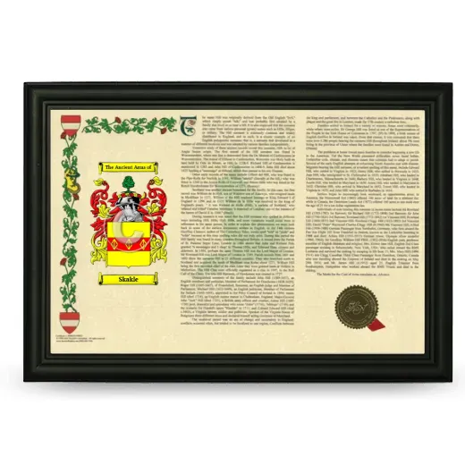 Skakle Armorial Landscape Framed - Black