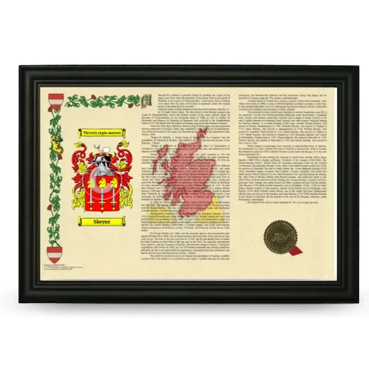 Skeyne Armorial Landscape Framed - Black