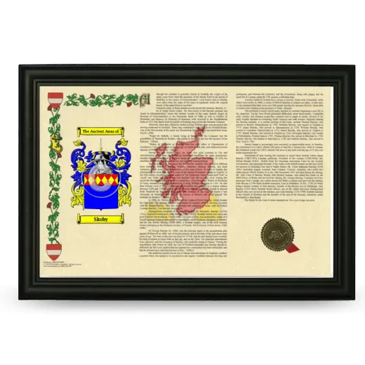 Skoby Armorial Landscape Framed - Black