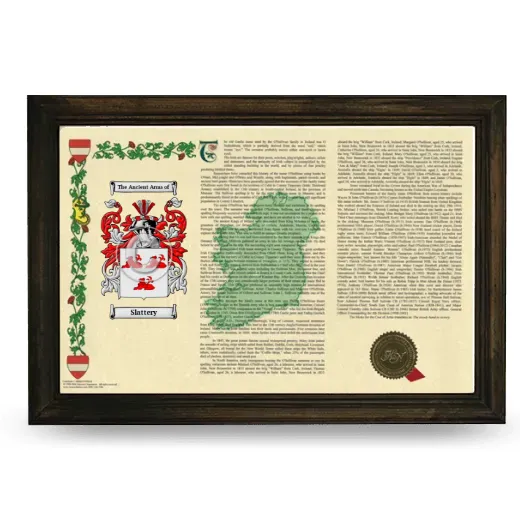 Slattery Armorial Landscape Framed - Brown