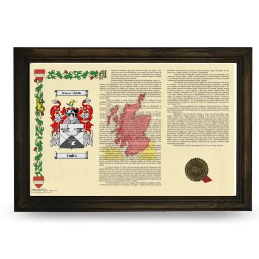 Smith Armorial Landscape Framed - Brown
