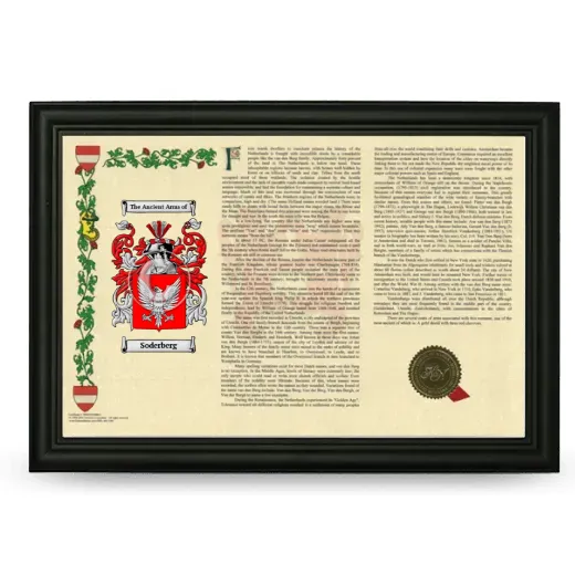 Soderberg Armorial Landscape Framed - Black