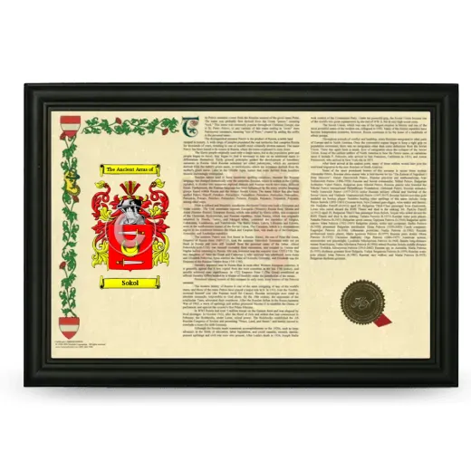 Sokol Armorial Landscape Framed - Black