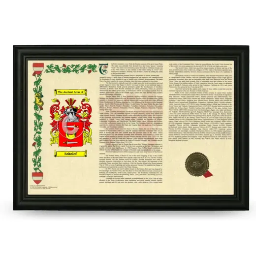 Sokolof Armorial Landscape Framed - Black