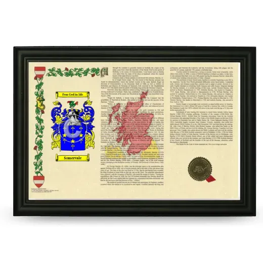 Somervale Armorial Landscape Framed - Black