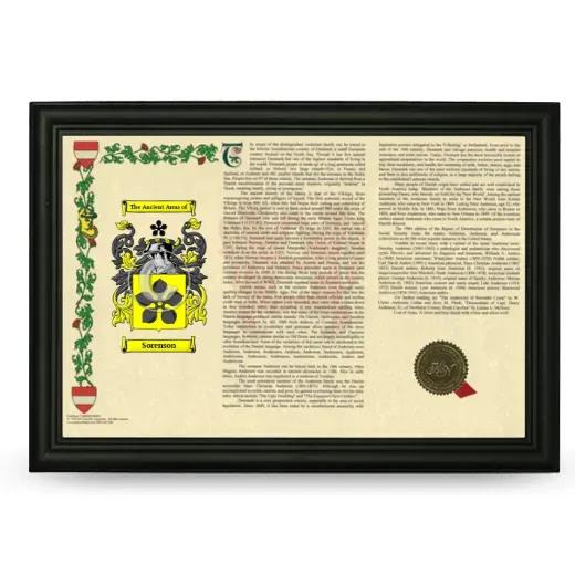 Sorenson Armorial Landscape Framed - Black
