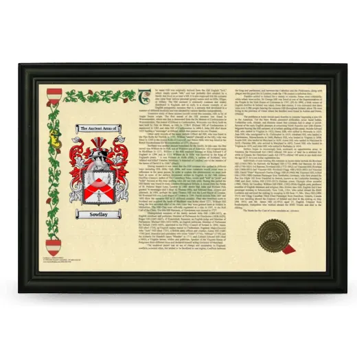 Sowllay Armorial Landscape Framed - Black