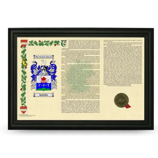 Speicher Armorial Landscape Framed - Black