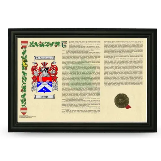 St'onge Armorial Landscape Framed - Black