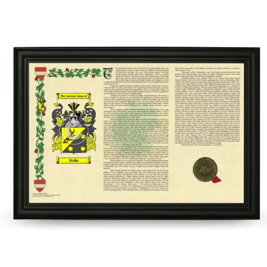 Stahr Armorial Landscape Framed - Black