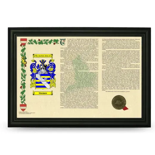 Stannoe Armorial Landscape Framed - Black
